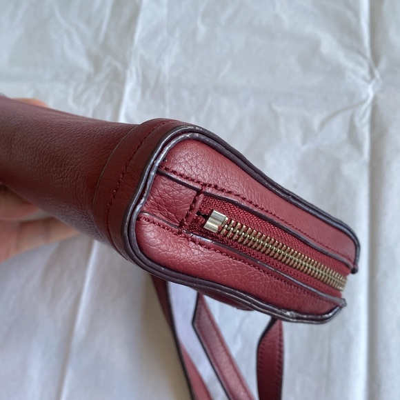 Cole Haan Camlin Logo Mini Crossbody Burgundy Red Leather - Picture 11 of 16